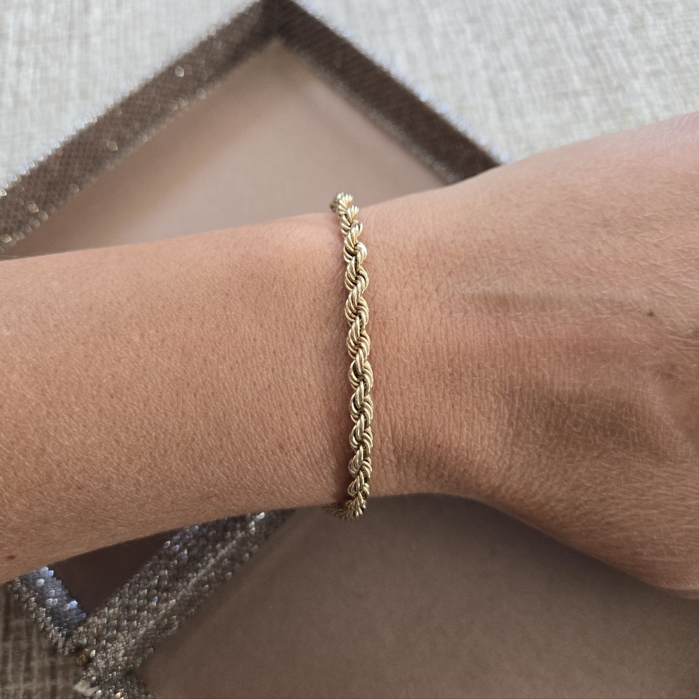 Vintage 14k Gold Twisted Rope Bracelet